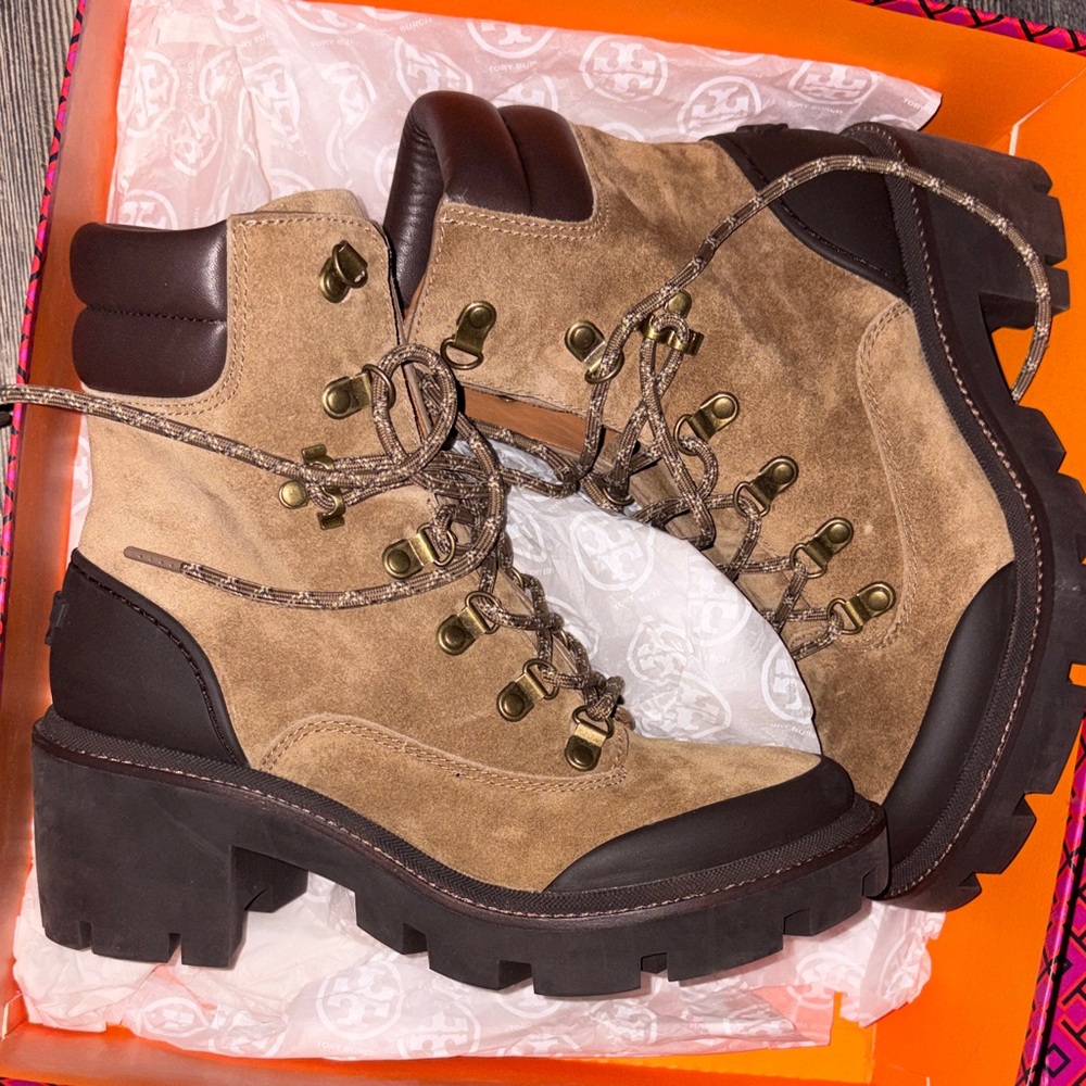 Tan and Brown Women's Hiking Boots